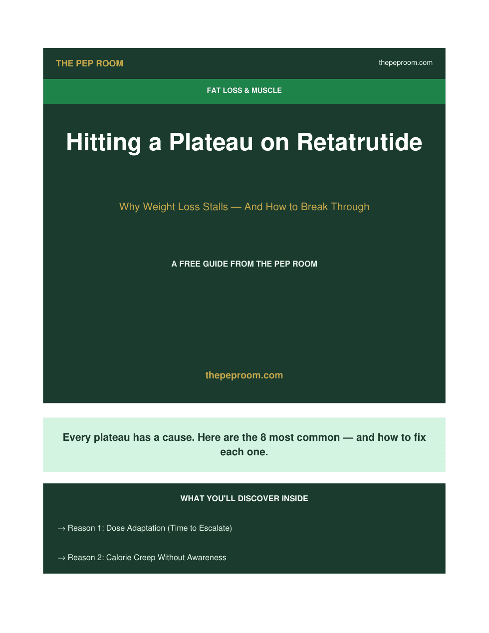 First page preview of Hitting A Plateau On Retatrutide