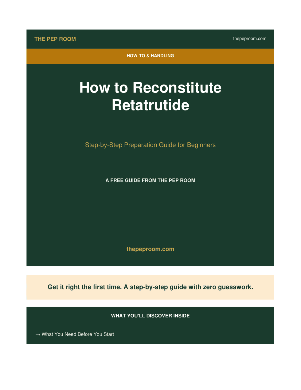 First page preview of How To Reconstitute Retatrutide
