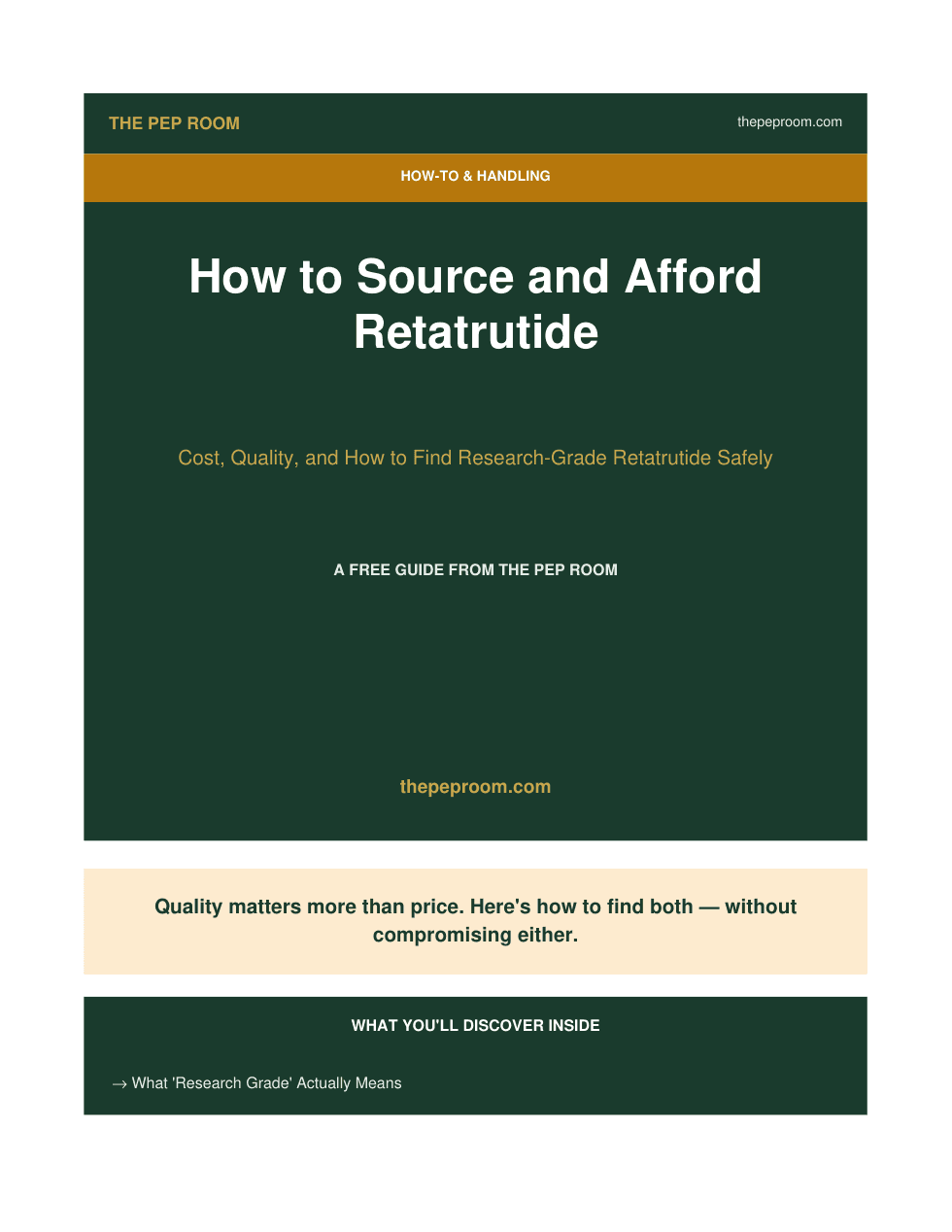 First page preview of How To Source And Afford Retatrutide