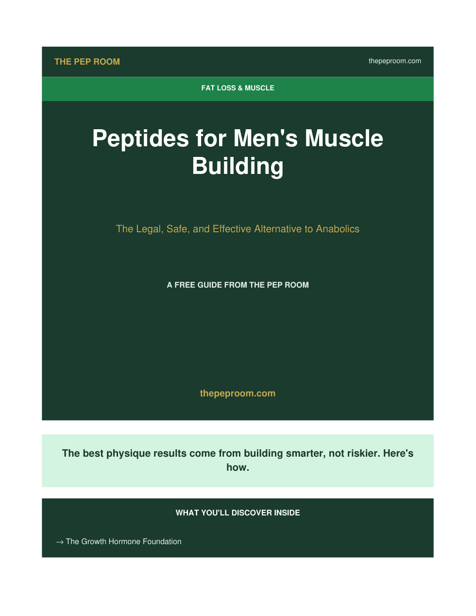 First page preview of Peptides For Mens Muscle Building