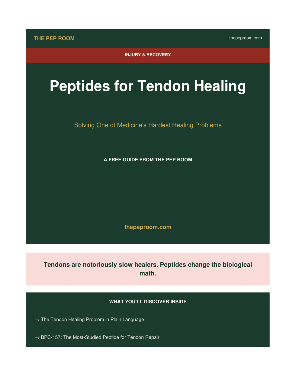 First page preview of Peptides For Tendon Healing