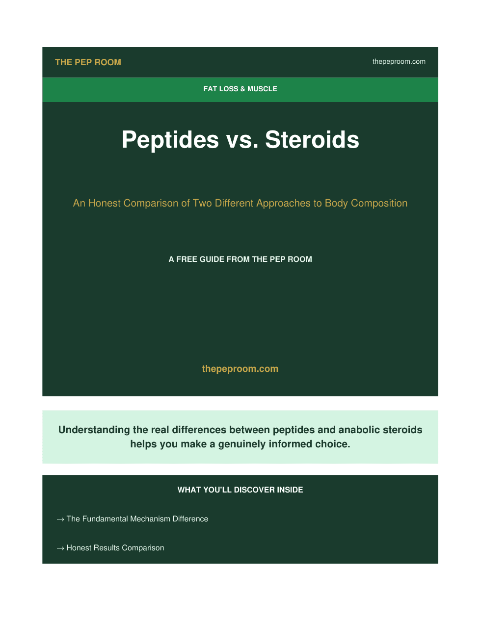 First page preview of Peptides vs Steroids Comparison