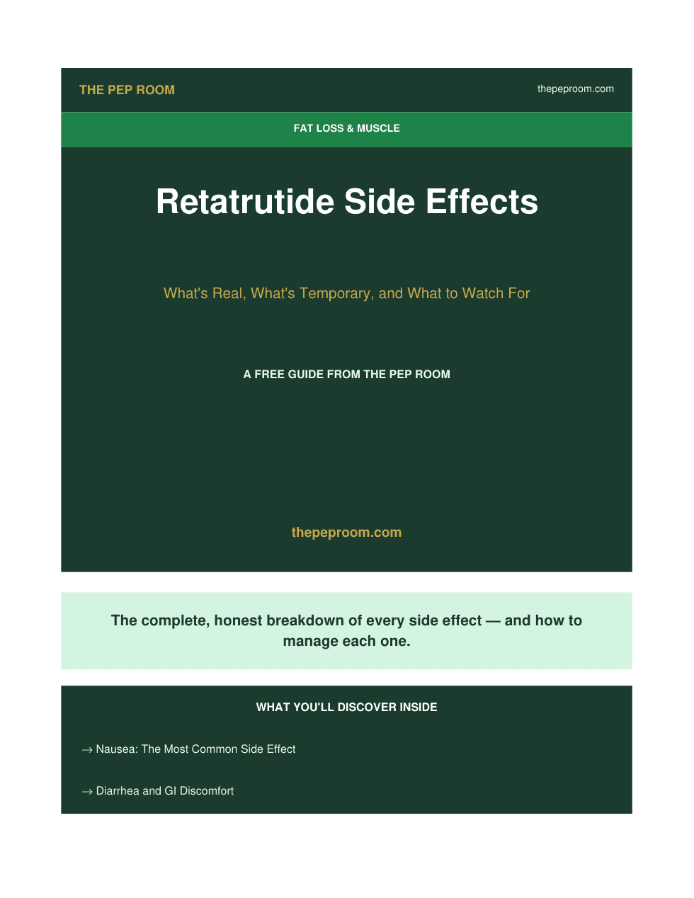 First page preview of Retatrutide Side Effects Guide