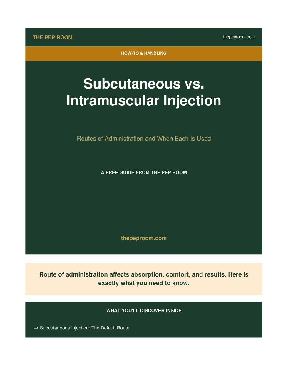 First page preview of Subcutaneous vs Intramuscular Injection