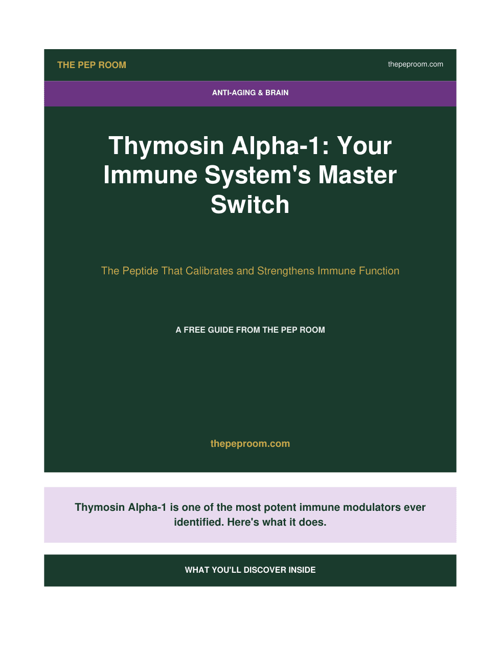 First page preview of Thymosin Alpha-1 Immune Guide