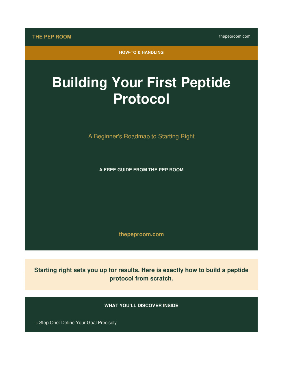 Cover of Building Your First Peptide Protocol