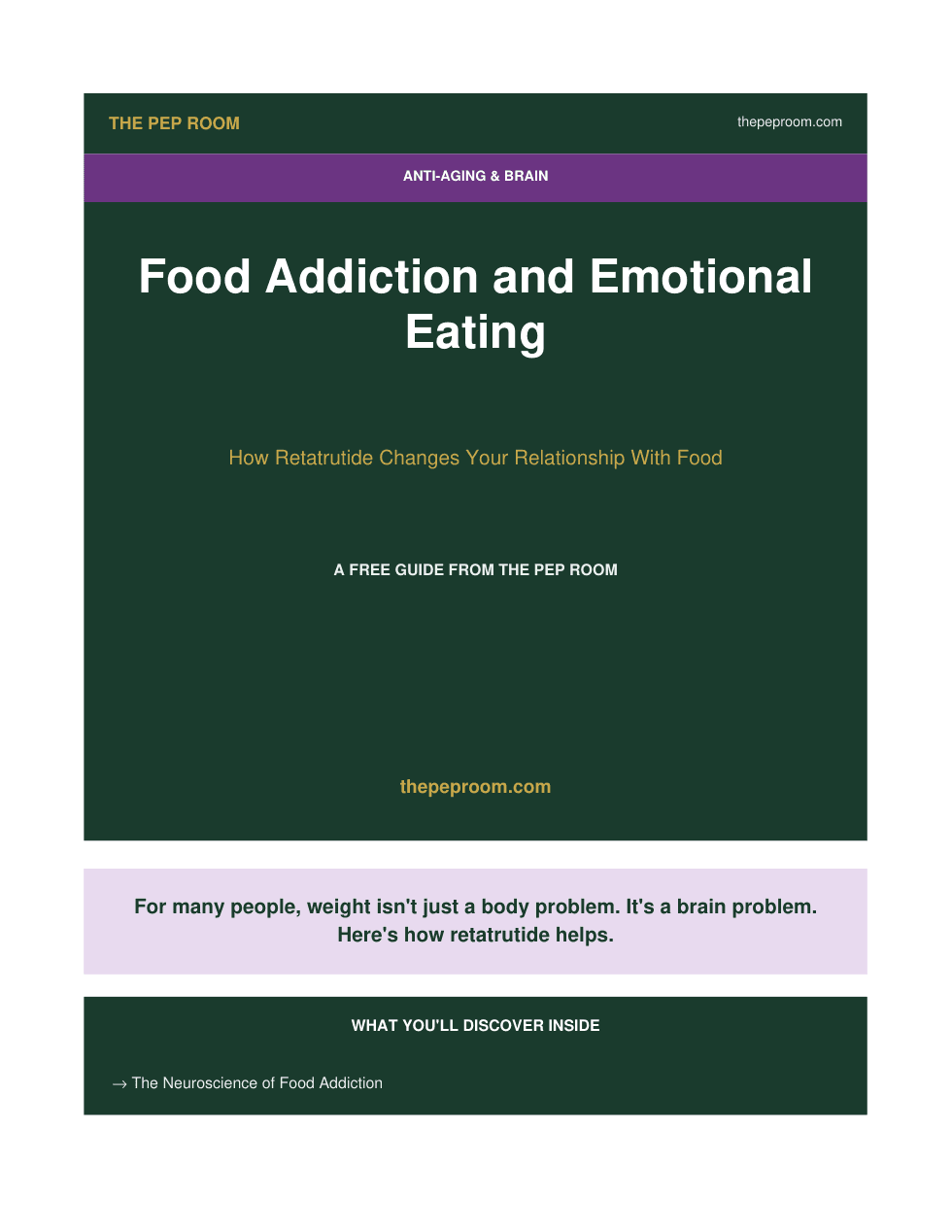 First page preview of Food Addiction And Emotional Eating Retatrutide